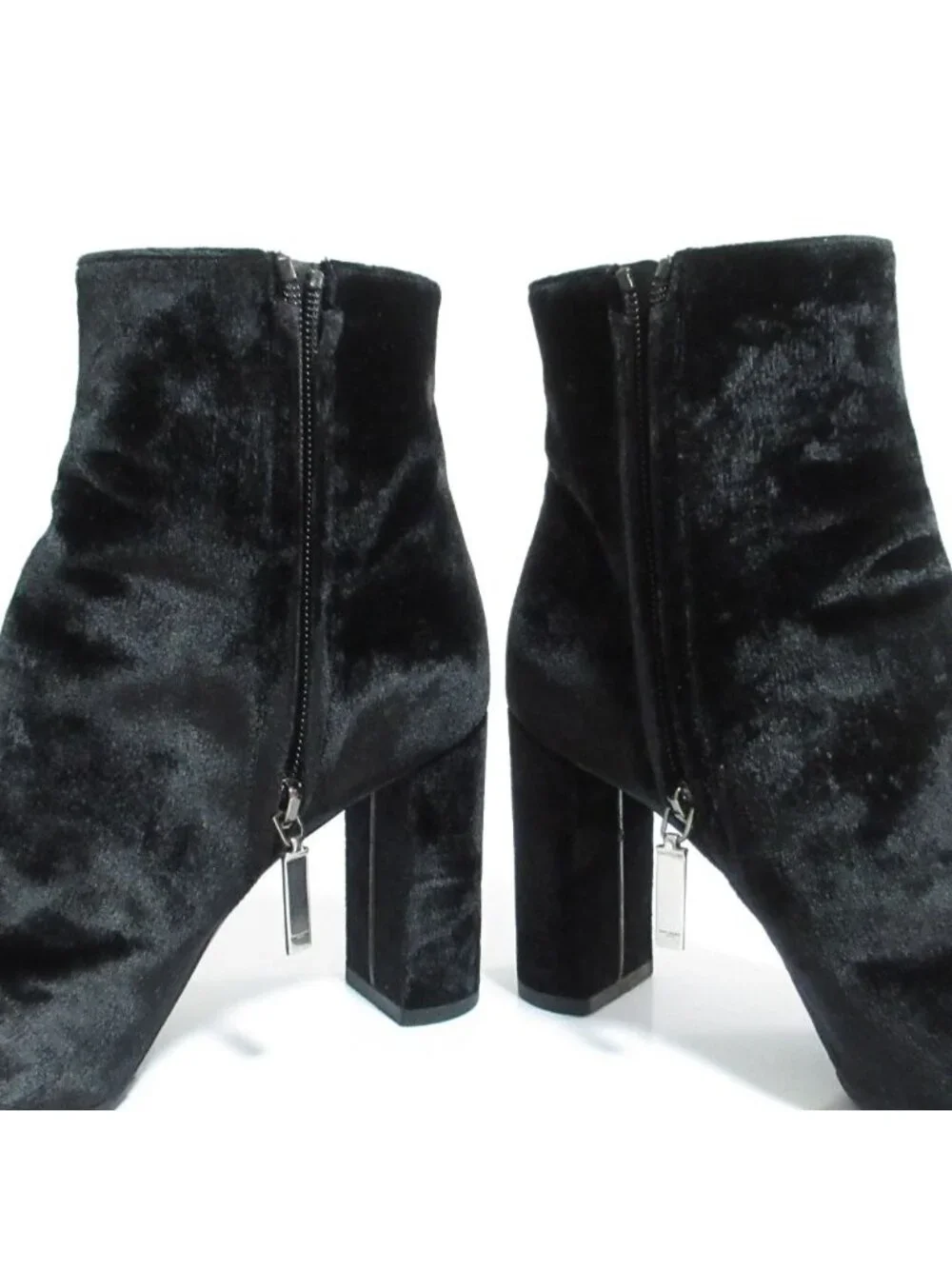 Saint Laurent Paris Velvet Ankle Boots 36.5 Black - Picture 6 of 15